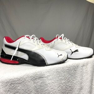 Men's Puma Tazon Black & White Sneaker - Size 10.5